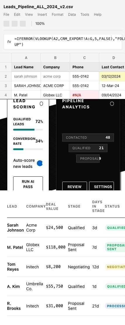 CRM & Sales apps built with Glide
